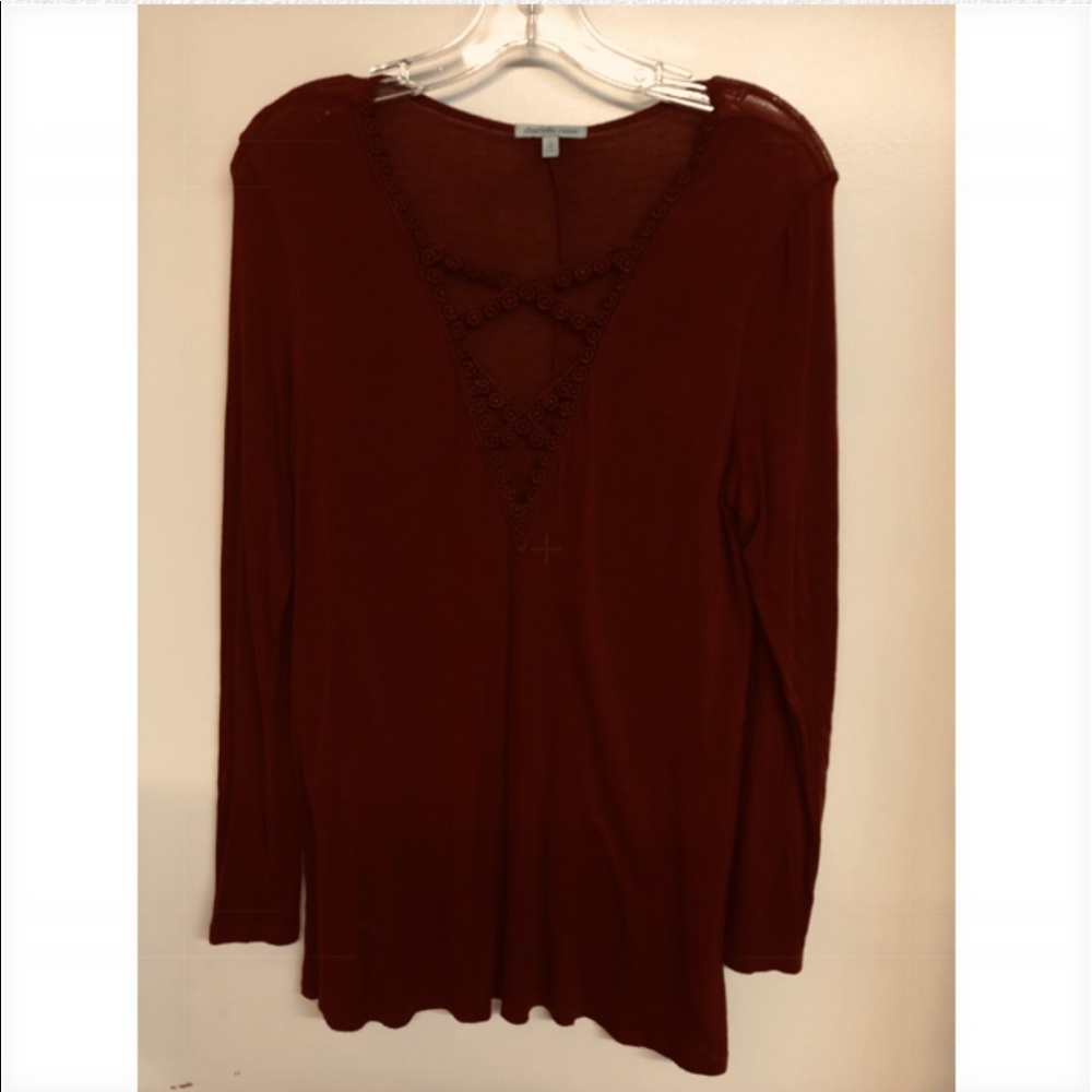 Maroon top